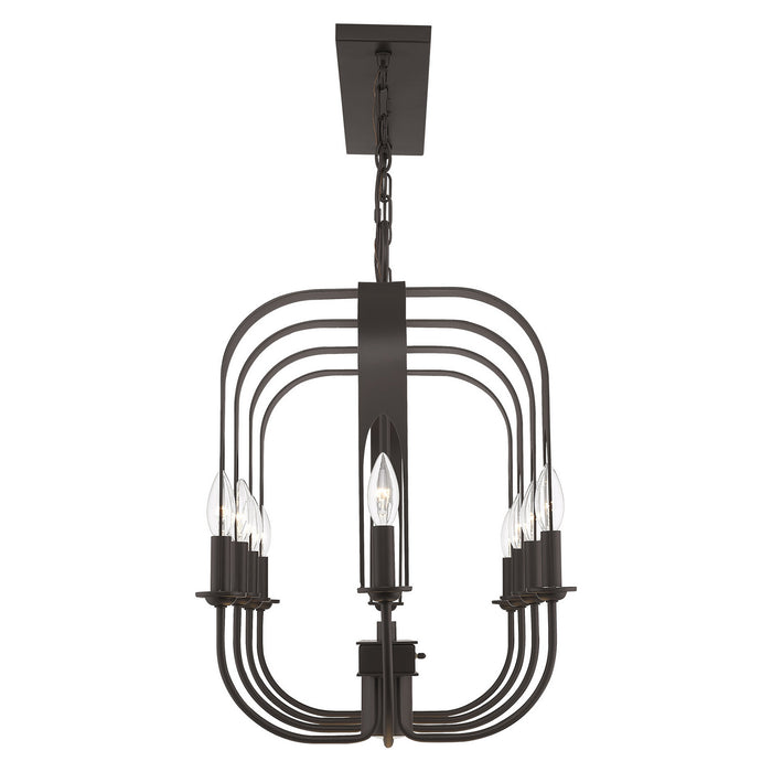13 Light Linear Chandelier from the Addison collection in English Bronze finish