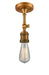 Innovations - 200F-BB - One Light Semi-Flush Mount - Bare Bulb - Brushed Brass