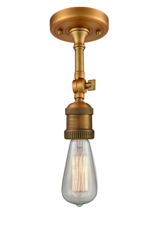 Innovations - 200F-BB - One Light Semi-Flush Mount - Bare Bulb - Brushed Brass