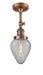 Innovations - 201F-AC-G165 - One Light Semi-Flush Mount - Franklin Restoration - Antique Copper