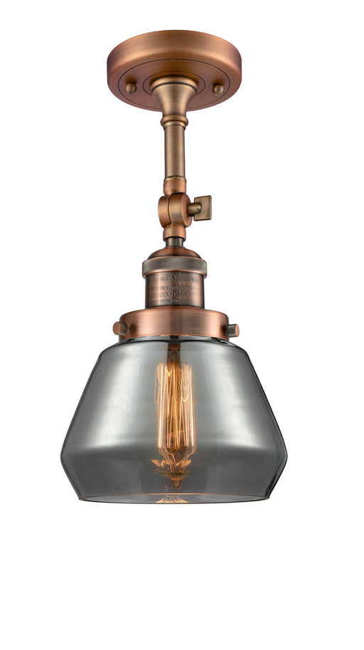 Innovations - 201F-AC-G173 - One Light Semi-Flush Mount - Franklin Restoration - Antique Copper