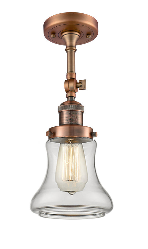 Innovations - 201F-AC-G192 - One Light Semi-Flush Mount - Franklin Restoration - Antique Copper