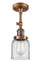 Innovations - 201F-AC-G52 - One Light Semi-Flush Mount - Franklin Restoration - Antique Copper