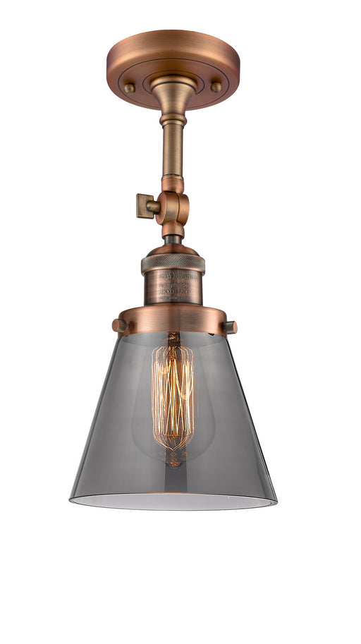 Innovations - 201F-AC-G63 - One Light Semi-Flush Mount - Franklin Restoration - Antique Copper