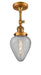 Innovations - 201F-BB-G165 - One Light Semi-Flush Mount - Franklin Restoration - Brushed Brass