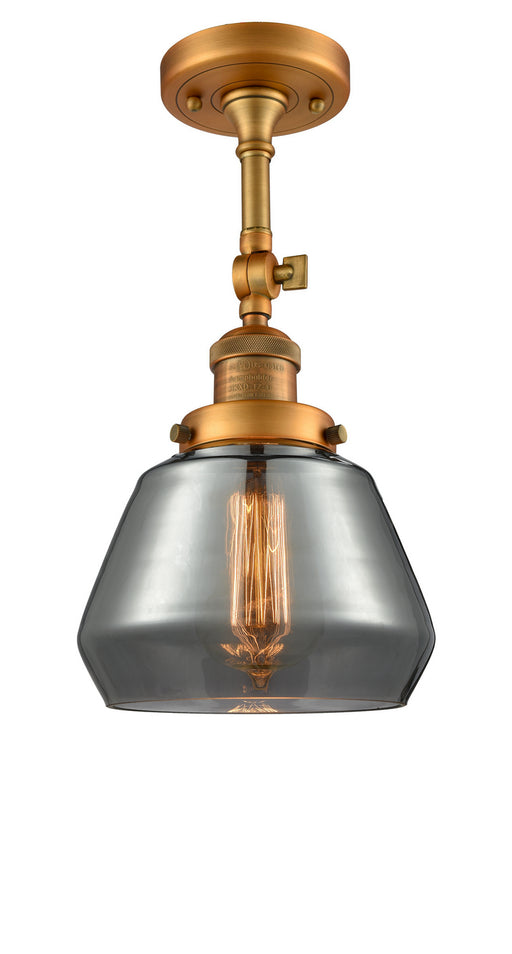 Innovations - 201F-BB-G173 - One Light Semi-Flush Mount - Franklin Restoration - Brushed Brass
