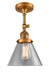 Innovations - 201F-BB-G42 - One Light Semi-Flush Mount - Franklin Restoration - Brushed Brass