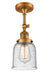 Innovations - 201F-BB-G54 - One Light Semi-Flush Mount - Franklin Restoration - Brushed Brass