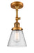 Innovations - 201F-BB-G64 - One Light Semi-Flush Mount - Franklin Restoration - Brushed Brass