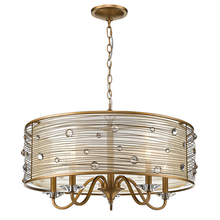 Five Light Chandelier from the Joia collection in Peruvian Gold finish