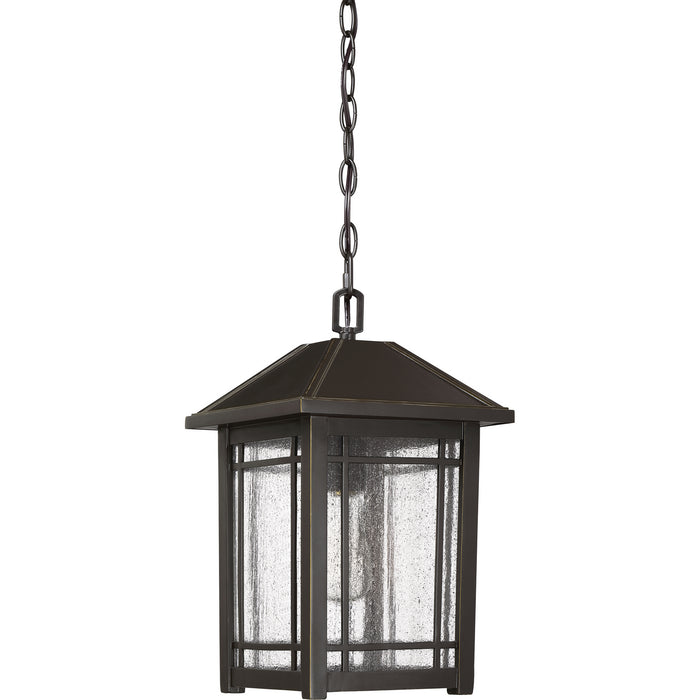 One Light Outdoor Hanging Lantern from the Cedar Point collection in Palladian Bronze finish