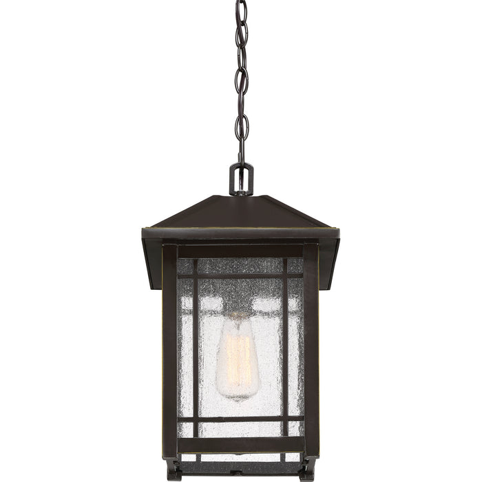 One Light Outdoor Hanging Lantern from the Cedar Point collection in Palladian Bronze finish