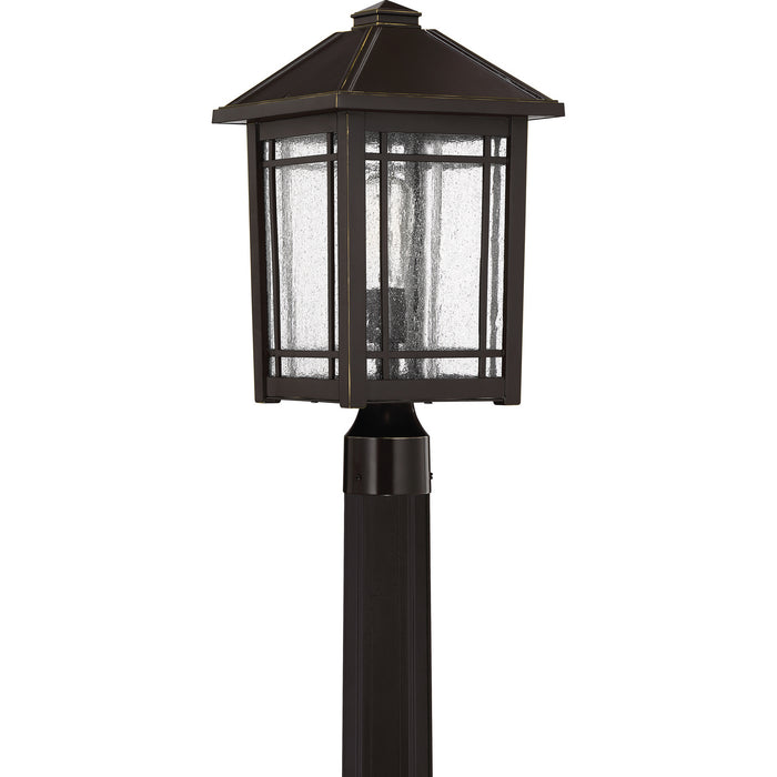 One Light Outdoor Post Mount from the Cedar Point collection in Palladian Bronze finish