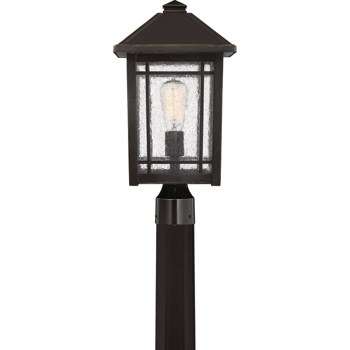 One Light Outdoor Post Mount from the Cedar Point collection in Palladian Bronze finish