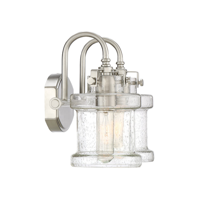 Two Light Bath Fixture from the Danbury collection in Brushed Nickel finish