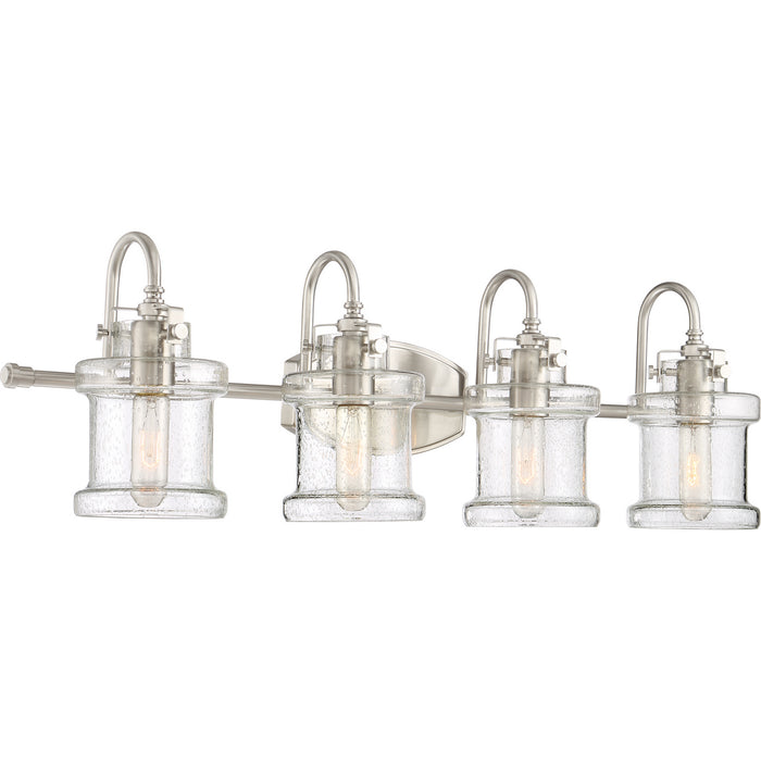 Four Light Bath Fixture from the Danbury collection in Brushed Nickel finish