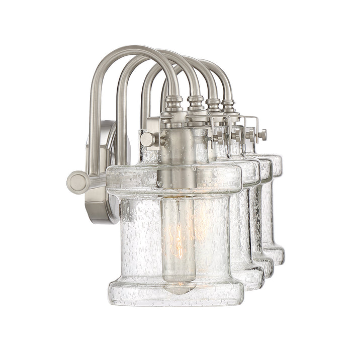 Four Light Bath Fixture from the Danbury collection in Brushed Nickel finish