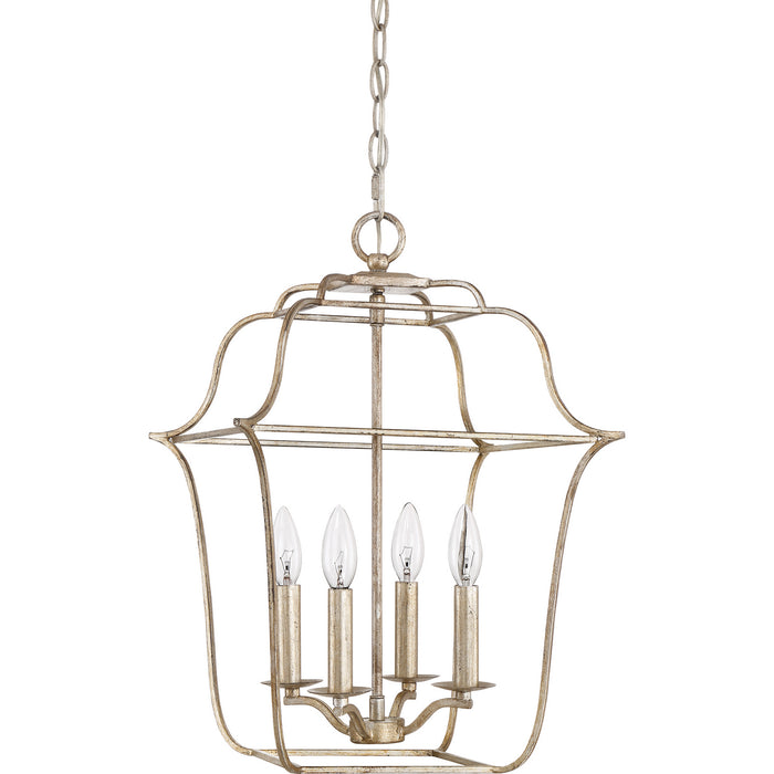 Four Light Foyer Pendant from the Gallery collection in Century Silver Leaf finish