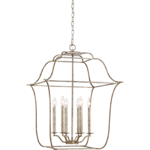 Quoizel - GLY5206CS - Six Light Foyer Pendant - Gallery - Century Silver Leaf