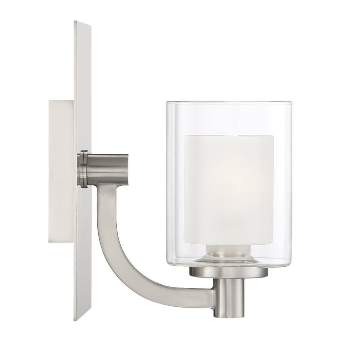 One Light Bath Fixture from the Kolt collection in Brushed Nickel finish
