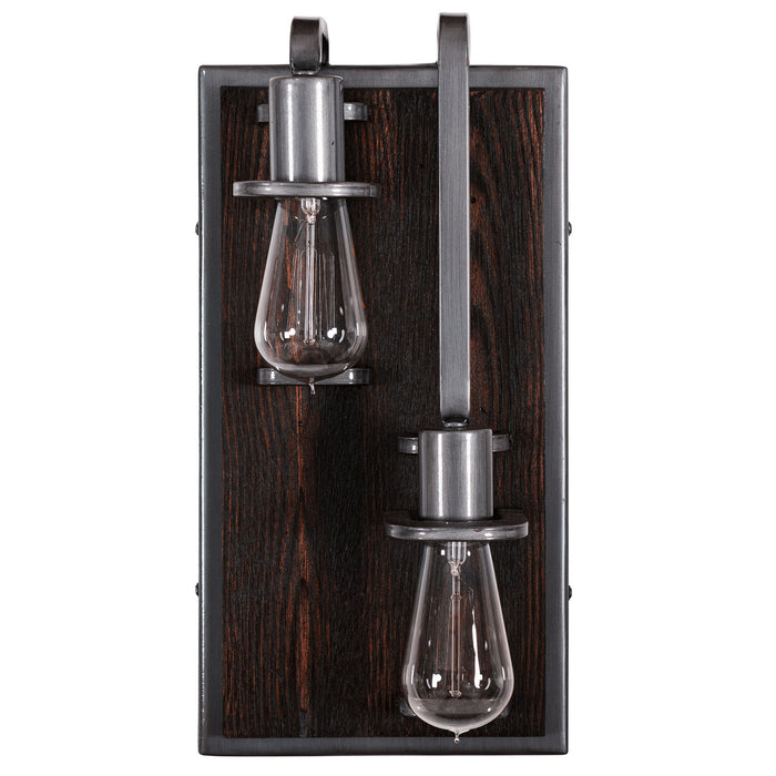 Two Light Wall Sconce from the Lofty collection in Steel finish