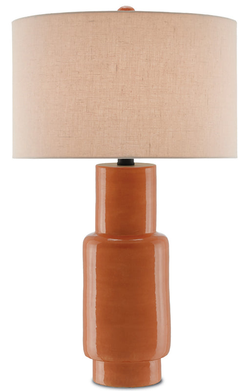 Currey and Company - 6000-0192 - One Light Table Lamp - Janeen - Orange/Satin Black