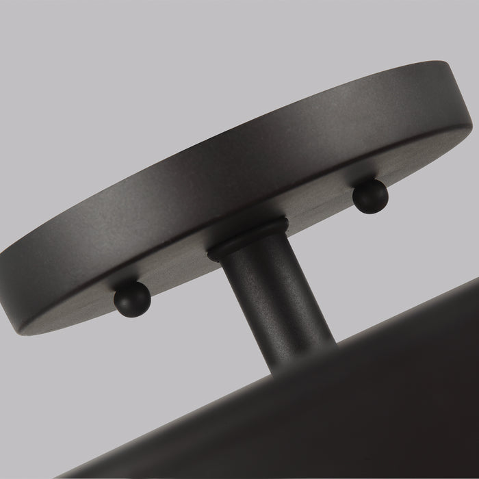 Three Light Semi-Flush Mount from the Harrow collection in Oil Rubbed Bronze finish