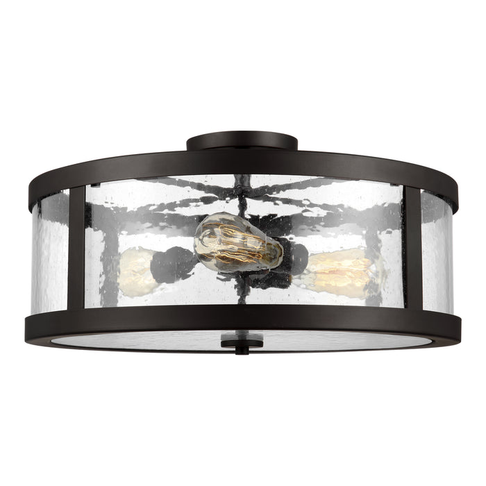 Generation Lighting - SF342ORB - Three Light Semi-Flush Mount - Harrow - Oil Rubbed Bronze