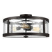 Generation Lighting - SF342ORB - Three Light Semi-Flush Mount - Harrow - Oil Rubbed Bronze