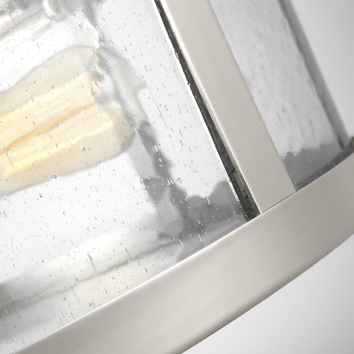 Three Light Semi-Flush Mount from the Harrow collection in Polished Nickel finish