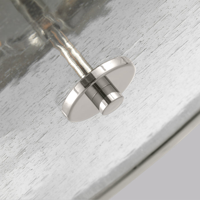 Three Light Semi-Flush Mount from the Harrow collection in Polished Nickel finish