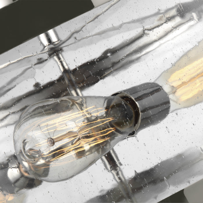 Three Light Semi-Flush Mount from the Harrow collection in Polished Nickel finish