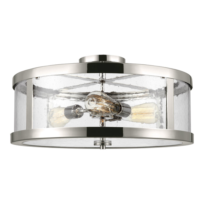 Generation Lighting - SF342PN - Three Light Semi-Flush Mount - Harrow - Polished Nickel