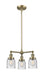 Innovations - 207-AB-G54 - Three Light Chandelier - Franklin Restoration - Antique Brass