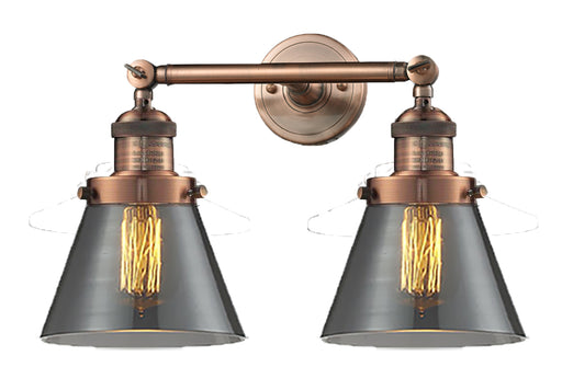 Innovations - 208-AC-G63 - Two Light Bath Vanity - Franklin Restoration - Antique Copper