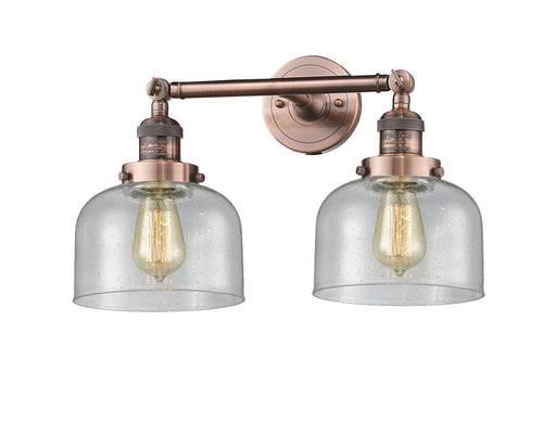 Innovations - 208-AC-G74 - Two Light Bath Vanity - Franklin Restoration - Antique Copper