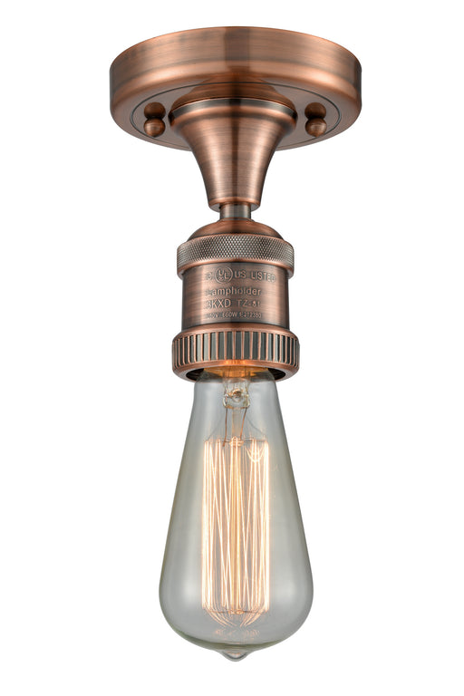 Innovations - 517-1C-AC - One Light Semi-Flush Mount - Franklin Restoration - Antique Copper