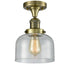 Innovations - 517-1CH-AB-G74 - One Light Semi-Flush Mount - Franklin Restoration - Antique Brass