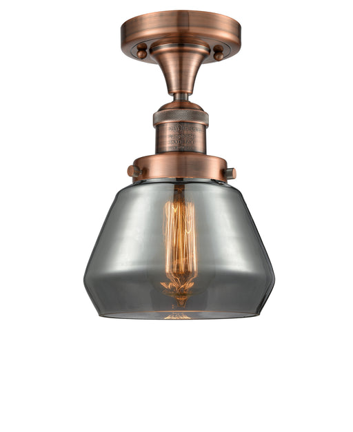 Innovations - 517-1CH-AC-G173 - One Light Semi-Flush Mount - Franklin Restoration - Antique Copper