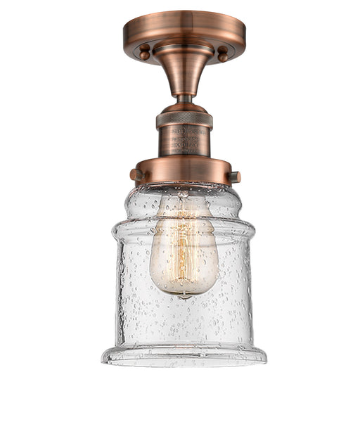 Innovations - 517-1CH-AC-G184 - One Light Semi-Flush Mount - Franklin Restoration - Antique Copper