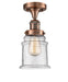 Innovations - 517-1CH-AC-G184 - One Light Semi-Flush Mount - Franklin Restoration - Antique Copper