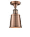 Innovations - 517-1CH-AC-M9 - One Light Semi-Flush Mount - Franklin Restoration - Antique Copper