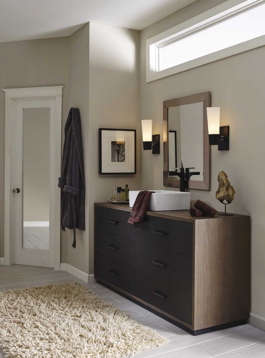 One Light Bath from the Zura collection in Black finish