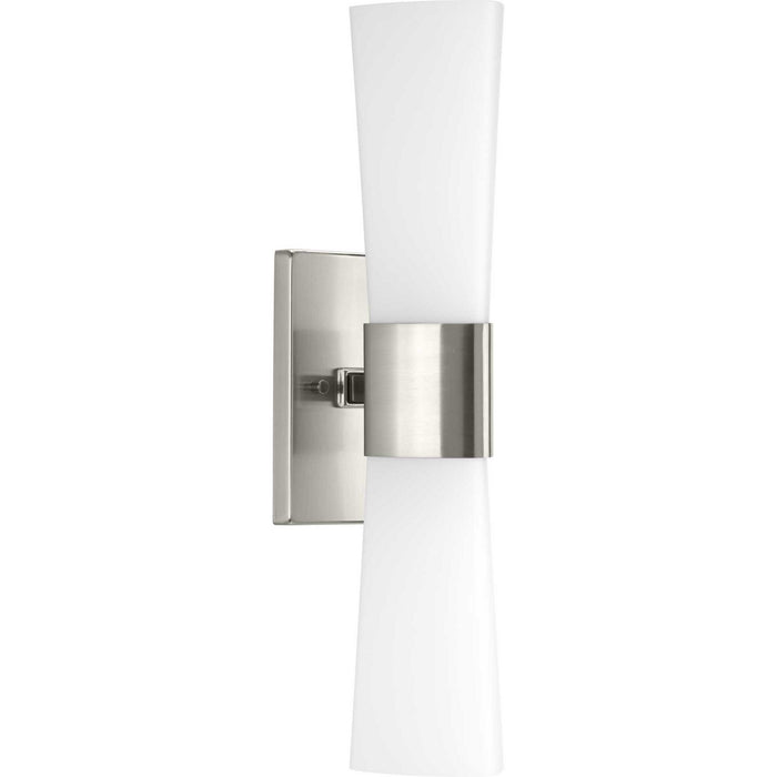 Two Light Bath from the Zura collection in Brushed Nickel finish