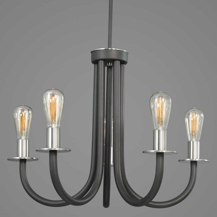 Five Light Chandelier from the Remix collection in Graphite finish
