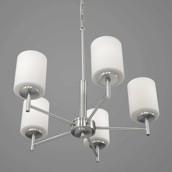 Five Light Chandelier from the Replay collection in Brushed Nickel finish