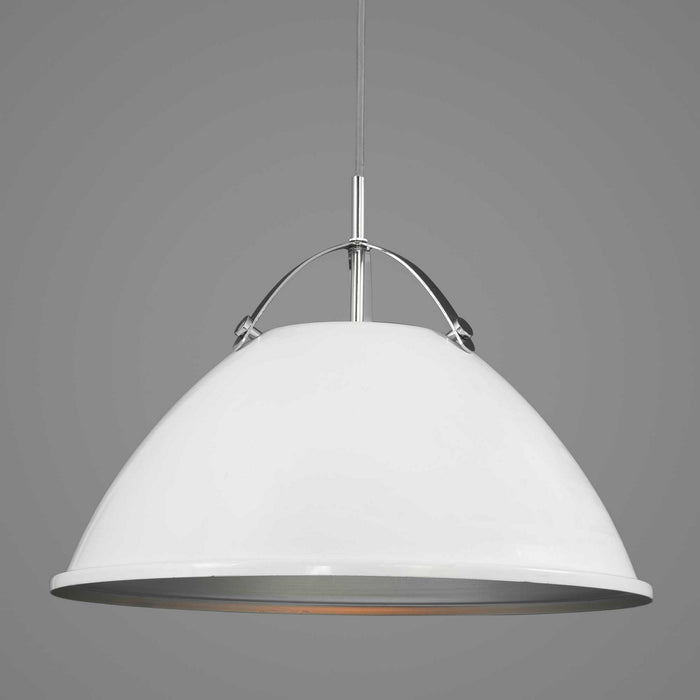 One Light Pendant from the Tre collection in White finish
