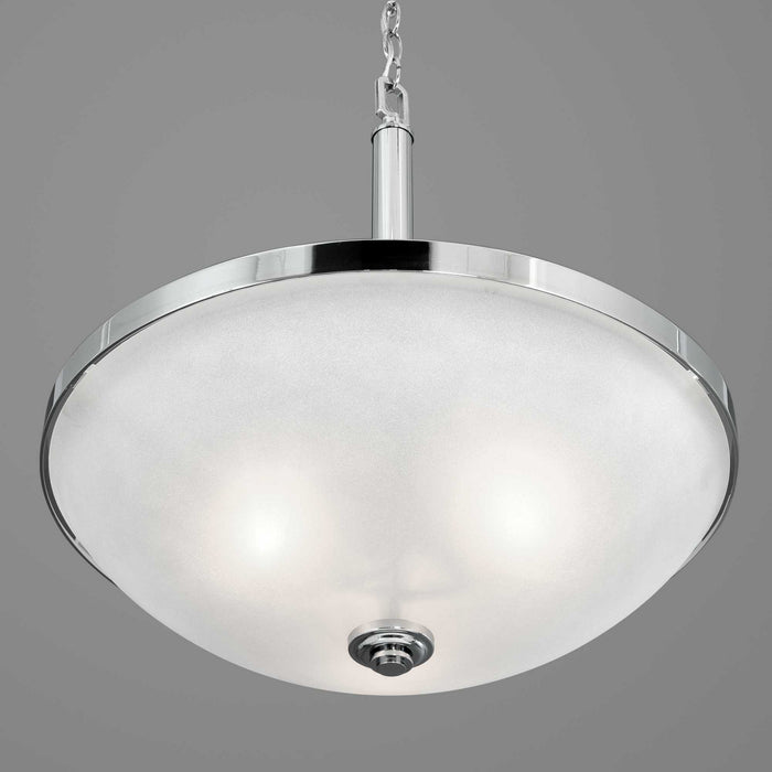 Three Light Inverted Pendant from the Topsail collection in Polished Chrome finish