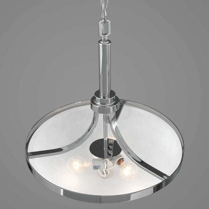 Three Light Inverted Pendant from the Topsail collection in Polished Chrome finish