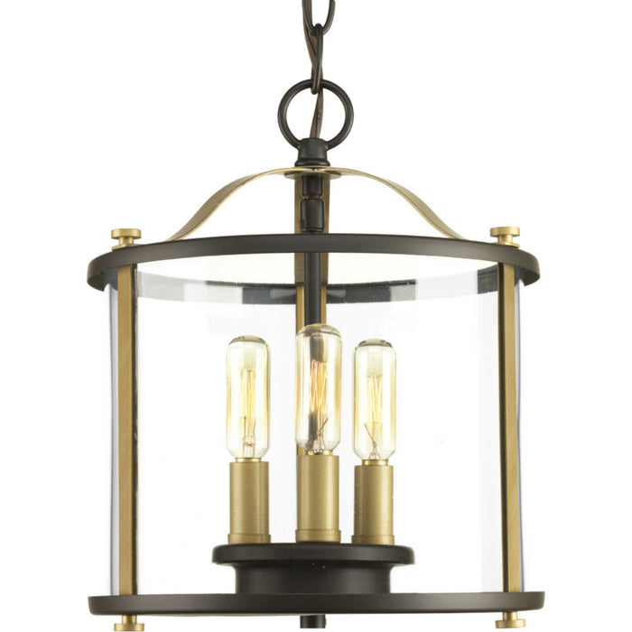 Three Light Semi-Flush convertible from the Squire collection in Antique Bronze finish